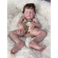 【YF】 20inch Laura Finished Reborn Sleeping Doll Size Already Painted with Rootedhair Lifelike Soft Touch Flexible Parts