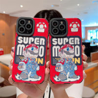 เคสโทรศัพท์หนังซูเปอร์มาริโอกลไกสีแดงสำหรับ IPhone 7 8 Plus XR Xs Max เคสสำหรับ IPhone 11 12 13 14 Pro Max เคสโทรศัพท์แฟชั่นกันกระแทกสำหรับเด็กผู้ชายและเด็กผู้หญิง