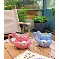 แก้วกาแฟหมี care bear น่ารักมี 2 สี เซรามิกส์ทนความร้อน ภายในตัวถ้วยมีรูปก้อนเมฆและสายรุ้ง ️