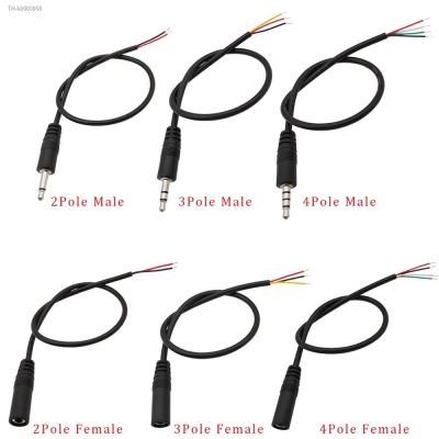 ☜❂┅ 30CM 3.5mm Mono/Stereo Audio Jack Plug DIY Repair Extension Cable 3.5mm 2/3/4Pole AUX Male Female Headphone Wire Solder Connecto