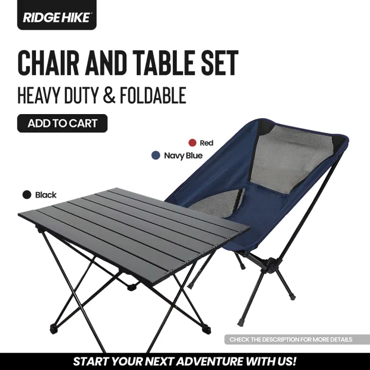 Heavy Duty Foldable Outdoor and Indoor Camping Chair and Table Set