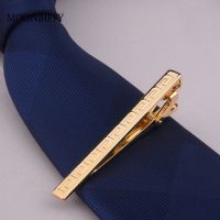 2022 New Tie Clips for Men Fashion Style Metal Blue Tone Bar Practical Necktie Clasp Tie Pin Man Gift Cufflinks for Mens