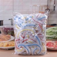 50/100pcs Colorful Disposable Food Cover Plastic Wrap Food-grade PE Fresh-keeping Refrigerator Accessories