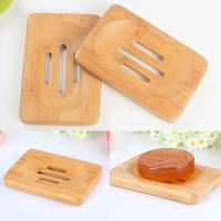 Bamboo Soap Dish Wooden Soap Tray Holder Household Shower Storage Rack Plate Drainage Soap Box Container Bathroom Accessories Soap Dishes