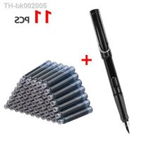 ☃❦✐ 11 PCS Fountain pen set 0.38 mm 1 pen and 10 refills School supplies Kawaii Korean Stationery Caligraphy pen for writing