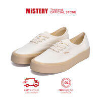 MISTERY  รองเท้าผ้าใบ แบบผูกเชือก รุ่น LATTE สีครีม ( MIS-620) 9127