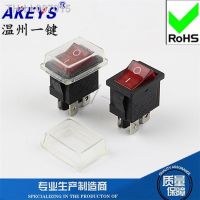 ﺴ  Rocker Switch KCD1-104N Four-Leg Power Supply with Light Two-Way 250v5a Hole 19x13 Red Light Green Light