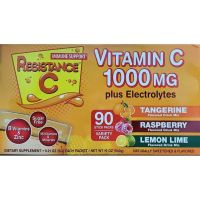 วิตามินซี แบบชง รสผลไม้ vitamin C 1000 mg. plus electrolytes 90 packets