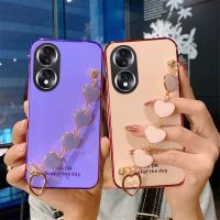 สำหรับ Honor 90 Pro เคสรักสร้อยข้อมือป้องกันการตกป้องกันลายนิ้วมือแฟชั่นซิลิโคนนิ่มสำหรับ Honor 90 Pro ปกหลัง