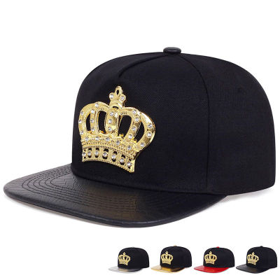 New Hip-hop Rap Hat Adjustable PU Leather Baseball Cap Flat Brim Hats for Men Punk Rock Caps Gift