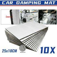 10pcs 25cmx18cm Sound Deadener Heat Insulation Mat Car Van Sound Proofing Deadening Insulation Car Hood Insulation