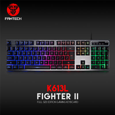 Fantech K613L Gaming Keyboard Adjustable RGB Backlit 104 Keys Wired Keyboard For Computer Laptop PC Gamers Office Business