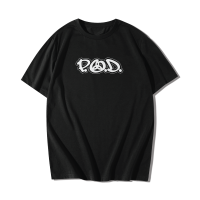 เสื้อยืดลาย P.O.D Band เสื้อยืดคอกลม เสื้อยืดแขนสั้น Cotton 100% _สีดำ สีขาว