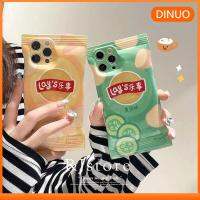 Dinuo- เคสโทรศัพท์มือถือ แบบนิ่ม กันกระแทก ลายมันฝรั่งทอด สําหรับ Apple iphone 13Promax 12 11 14max xs xr