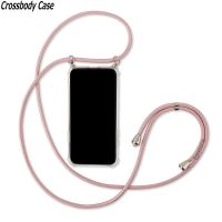 （A Boutique） Crossbody Lanyard สำหรับ OPPO Reno 2 2z 2F 3 Pro Z Ace A5 A9 2020 Realme C11 C15สร้อยคอสายโซ่ Clear Cover