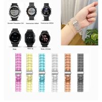 Transparent Resin Band Strap Clear Wirstband For Garmin Venu Sq Vivoactive 3 Music Forerunner 245 645 Vivoactive 4 Venu2 【BYUE】