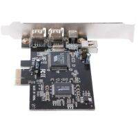 PCI-E 1X IEEE 1394A 4 Port(3+1) Firewire Card Adapter for Desktop PC A06 21 Replacement Spare Parts Accessories