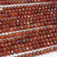 Natural Spessartine Garnet Faceted Rone Beads 4x6mm