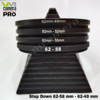 Step ring Down 62-58 mm -  62-49 mm / แหวนแปลงขนาดหน้าเลนส์