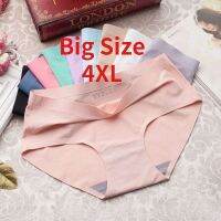 〖Ready Stock〗Big Size Seamless Silk Womens Panties Soft Breathable Briefs Underpants Color M-4XL