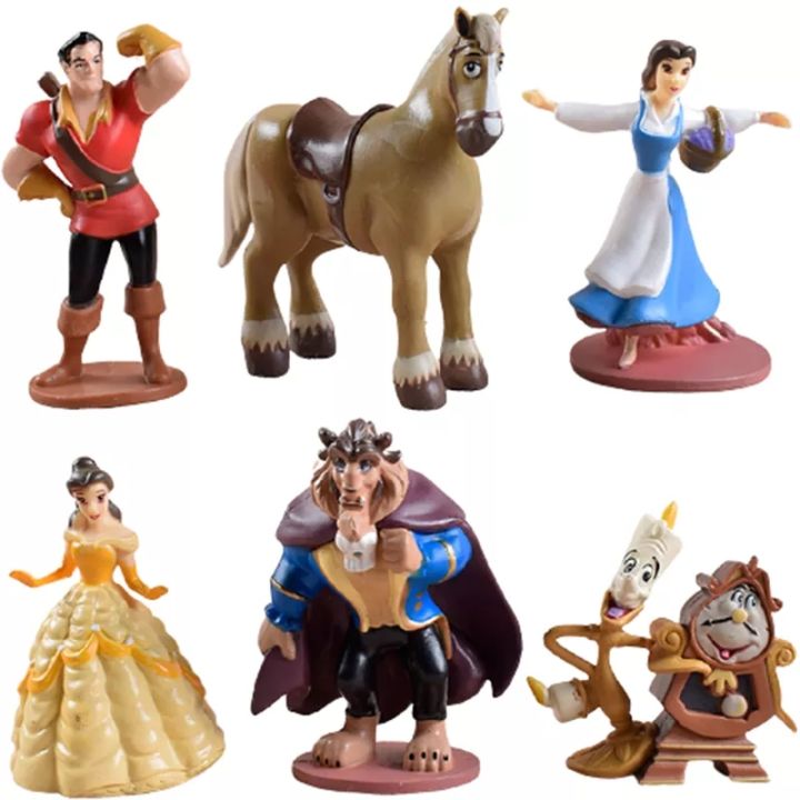 ToyStory 6PCS Cartoon Disneys Beauty And The Beast Model Action Figure ...