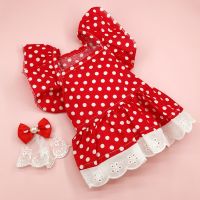 Pet Princess Dress 2023 Summer Puppy Sweet Dot Skirt Cat Fashion Lace Shirt Small Dog Soft Clothes Yorkshire Chihuahua Poodle Dresses