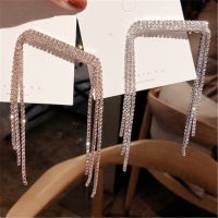 1PC Hair Clips Simple Shiny Crystal Rhinestones Tassel Hairpins Hair Clips Women Styling Tool Diamond Hair Clip Accessories