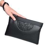 Large-Capacity Clutch Bag For Mens Business Casual Litchi Pattern Soft Surface Clutch Bag Youth Trend Fashion Wallet Wallet 【OCT】