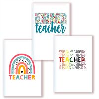 A5 Notebook Note Book - Teach Love Inspire - Rainbow Writing Pad Journal Teacher Life Day Gift Appreciation Floral Design DIY Note Books Pads