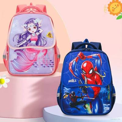Mermaid Spider-Man Backpack for 5-8Y kids Student kindergarten Large Capacity Breathable Multipurpose cartoon Bags