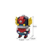 MOC-Goldoraked Anime Figures Mini Mecha Robot Building Blocks Action Doll Model Bricks DIY Educational Toys for Children Gifts