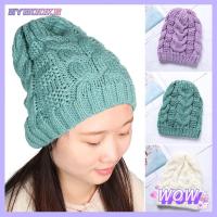 SYBOOKS Winter Warm Solid Color Skull Ski Thick Cap Knit Hat Beanie Baggy