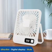 Hot 2000MAh พัดลมตั้งโต๊ะขนาดเล็ก Super Silent USB Charging Strong Air Flow พัดลมระบายความร้อน5-Speed Strong Air Flow Office Fan