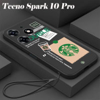 Tecno Spark 10 Pro เคส TPU นุ่มกันกระแทกเคสโทรศัพท์อวกาศนักบินอวกาศลายการ์ตูนแบรนด์อินเทรนด์