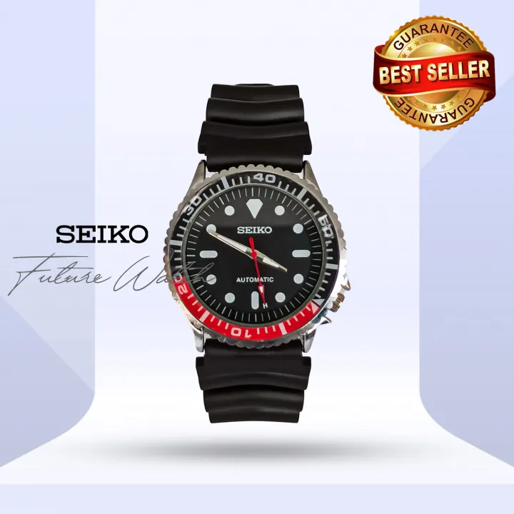 Seiko Diver's Watch for Men Black Resin Strap Black Dial Divers Fashion and  Sports Watch | Lazada PH