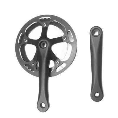 52T Folding Bike Crank Set 170mm Tooth Plate CNC Protect Cover Bike Crank Set Sprocket