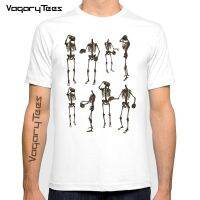 Vagarytees MenS New Fashion Skeletons &amp; Skulls Design Short Sleeve T-Shirt Cool Punk Printed Tops Hipster Tee Shirts