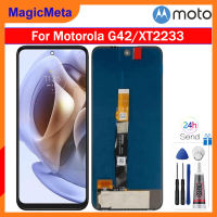 MagicMeta อะไหล่ใหม่สำหรับ Motorola Moto G42 XT2233-2จอ LCD OLED ชิ้นส่วนประกอบดิจิไทเซอร์หน้าจอสัมผัส OEM ซ่อม