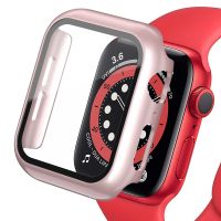 360เคสสำหรับ Apple Watch,45Mm 41Mm 44Mm 4 Se Bumper 6 7 Series หน้าจอ Iwatch 38Mm 42Mm 40Mm สำหรับ8 5 Protector + แก้ว