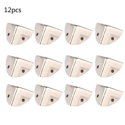 12Pcs Silver Cabinet Trunk Corner Protector Furniture Case Box Corner Edge Safety Guards Box Legs Decor Home Hardware Tools