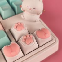 Cat Paw Games Keycap Cute DIY PC Silicone Key Cap for Gk61 Gaming Mechanical Keyboards Personalized Keycaps Cherry MX Axis PC