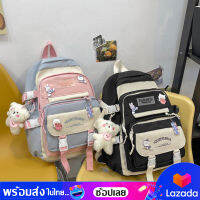 bagsiamshop(BA1826) กระเป๋าเป้FeiKaiDa ผ้าoxford ใบใหญ่**แถมเข็มกลัด4+ที่ห้อย1**