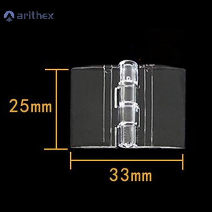 ARITHEX 10PCS Durable Clear Acrylic Folding Hinges Transparent