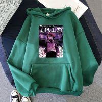 Sudadera con capucha de serie de experimentos Lain para hombre, sudaderas Harajuku de Manga larga, ropa de calle con estampado de Manga, Tops gráficos de TV de Anime