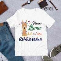 เสื้อยืดพิมพ์ลาย Mama Llama Aint Got Time For Your Drama น่ารักสําหรับผู้หญิง  HPUX