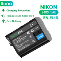 LLANO แบตเตอรี่กล้อง Nikon EN-EL15 Camera Battery 2400mAh for D7100 D7500 D750 D700 D7200 D810 D850 D800 D800E D810A P520 P530 D500 D600 D610 V1 Z6 Z7 V1Z5 Z72 Z62 แบตเตอรี่กล้องดิจิตอล Nikon SLR Digital Camera Battery