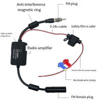 1 PCS Dabfmam วิทยุเสาอากาศสัญญาณเครื่องขยายเสียง M รถเสาอากาศเครื่องขยายเสียง Magnetic Loop