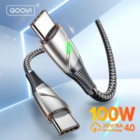 QOOVI 3M 100W USB C ถึง USB Type C สายเคเบิลสำหรับ Macbook แล็ปท็อป PD ชาร์จ USB-C ได้อย่างรวดเร็วสำหรับสายชาร์จ