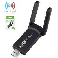 【▼Hot Sales▼】 baijiangyong Usb3.0 Mbps อะแดปเตอร์ Wifi 1200 Dual Band 5Ghz 2.4Ghz 802.11ac ตัวรับสัญญาณ Wifi Wifi เสาอากาศการ์ดเน็ตเวิร์คสำหรับโต๊ะวางตักบนตักได้