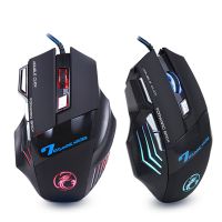 ZZOOI Wired Gaming Mouse PC Gamer Mouse RGB Silent Mouse 5500 DPI Ergonomic USB Mause With Backlight 7 Button For PC Laptop Computer
